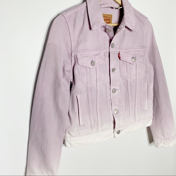 NEW Levi's Jean Trucker Lavender Ombre Jacket - Picture 7 of 14